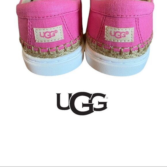 New in Box NIB UGG Women's "Eyan II" Pink Canvas Lace Sneakers 6 - Picture 4 of 5